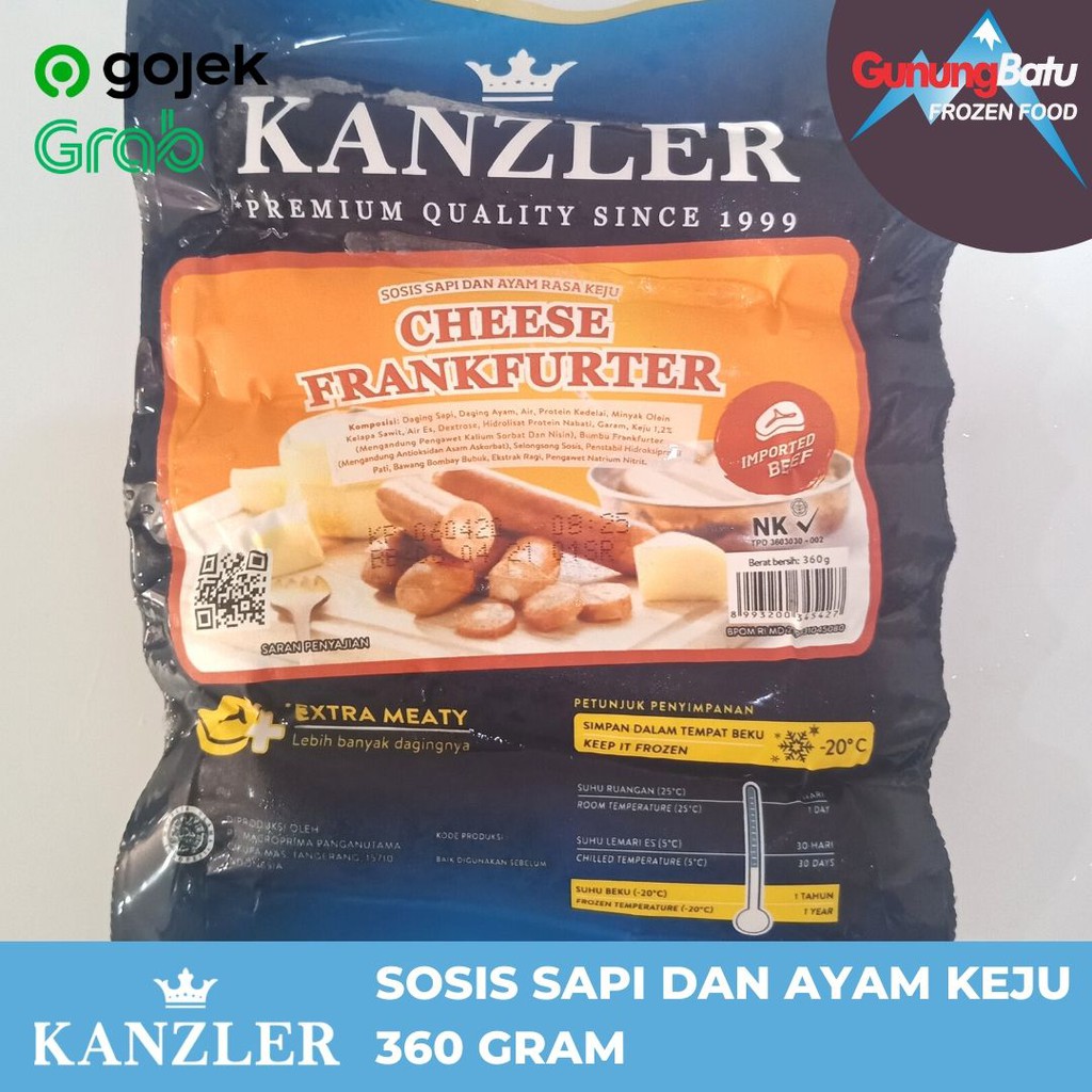 

KANZLER CHEESE FRANKFURTER SAUSAGE 360 GRAM