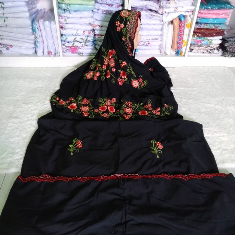 MUKENA POLINO WARNA BORDIR TERUSAN