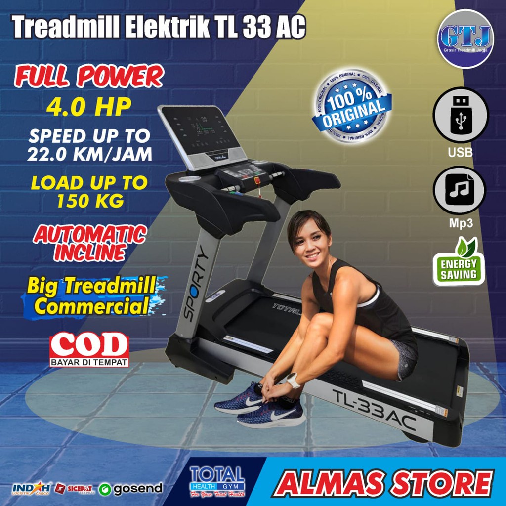 Treadmill Threadmill Treadmil Tredmill Trademill Tretmil Treatmill Tradmill Elektrik Listrik Alat Fi