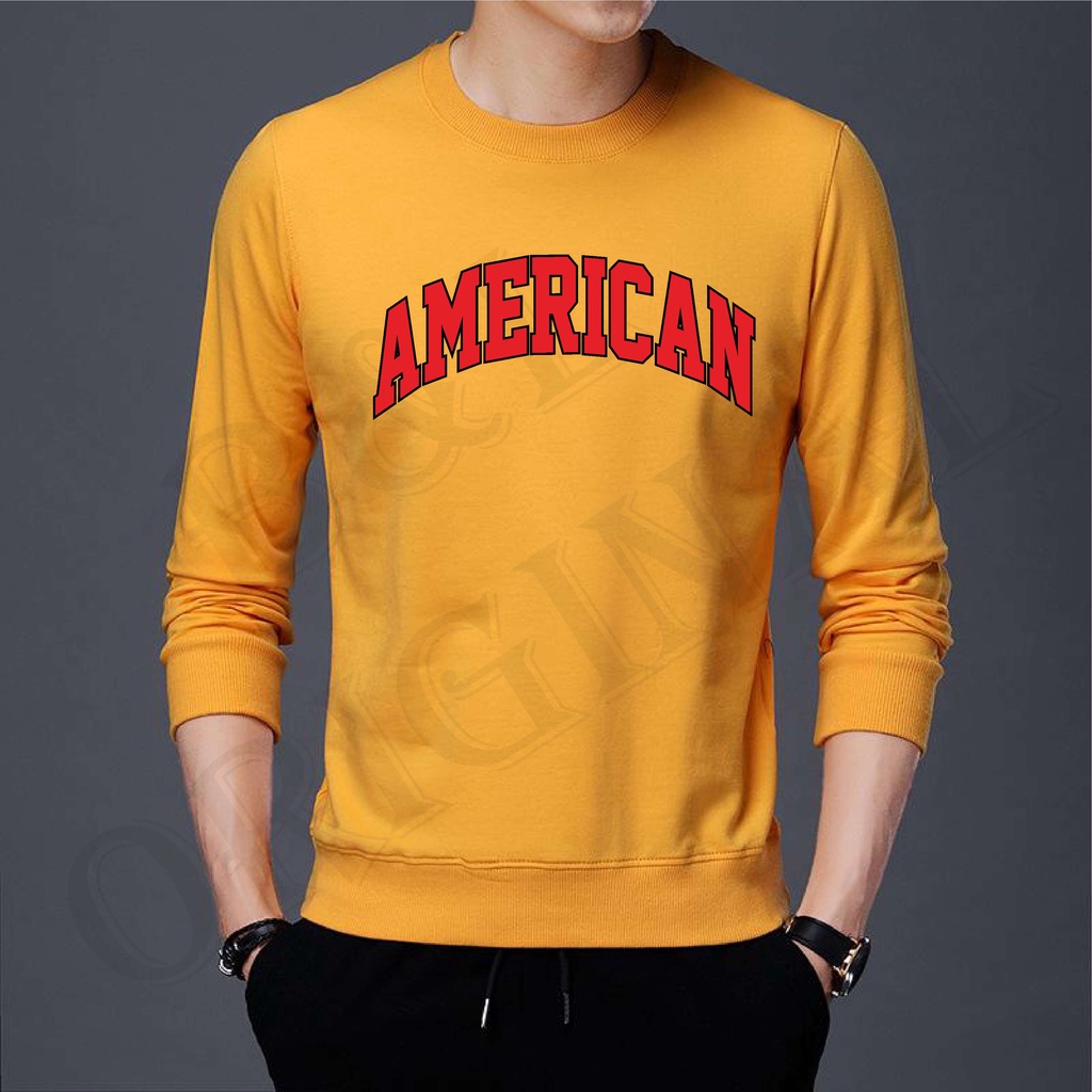 BS/COD/BAJU KAOS AMERICAN/ATASAN FASHION PRIA DAN WANITA LENGAN PANJANG/GOOD QUALITY