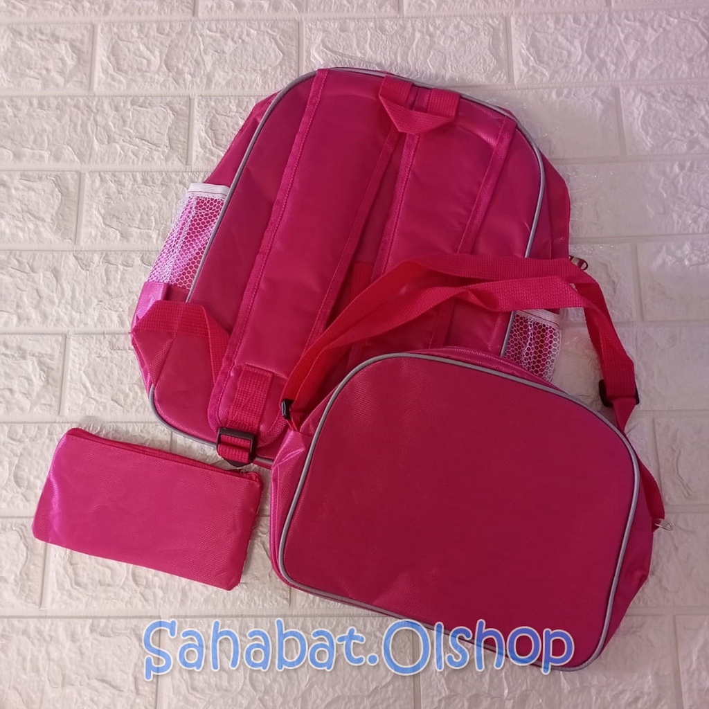 Sahabat HelloKitty LOL 3in1 Tas Ransel Selempang Anak Sekolah Perempuan PAUD/TK SD