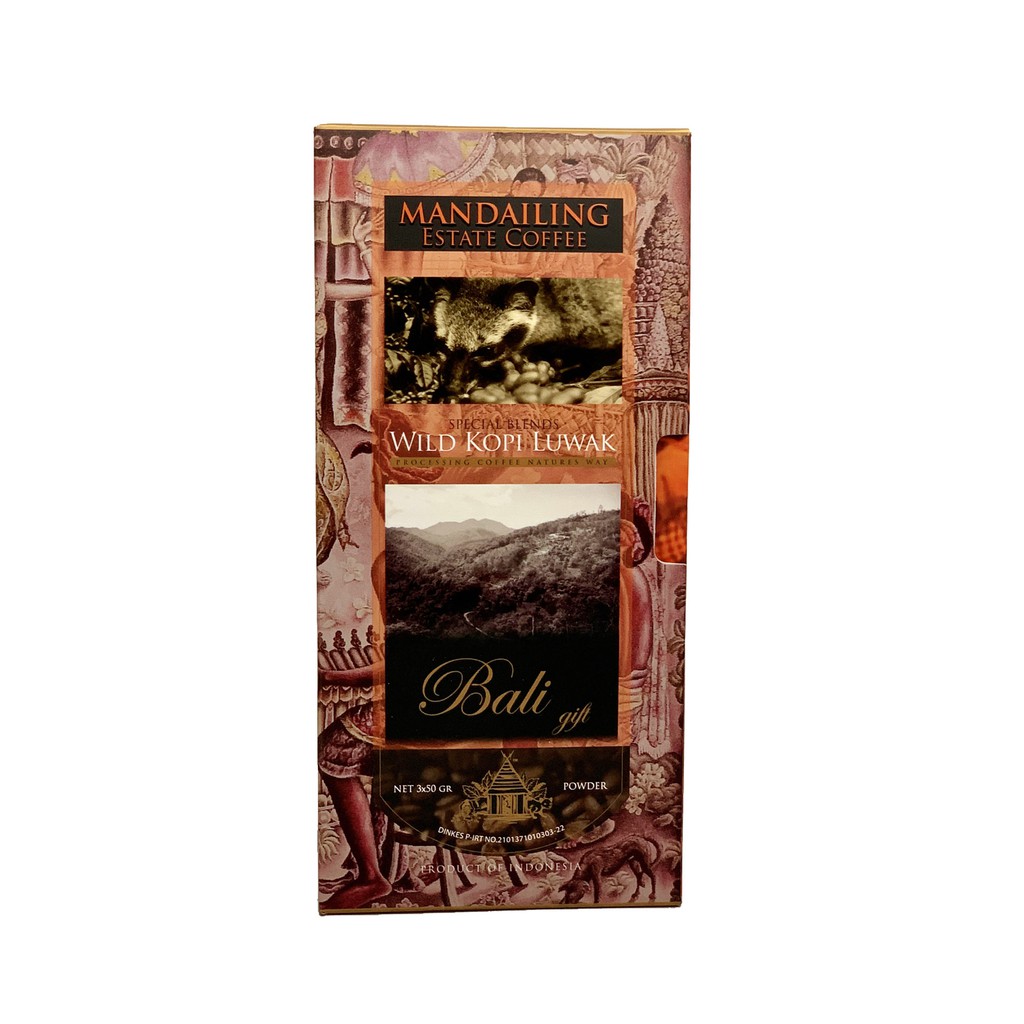 

Mandailing Estate Coffee Luwak Blends Bali Gift - 3x50 Powder