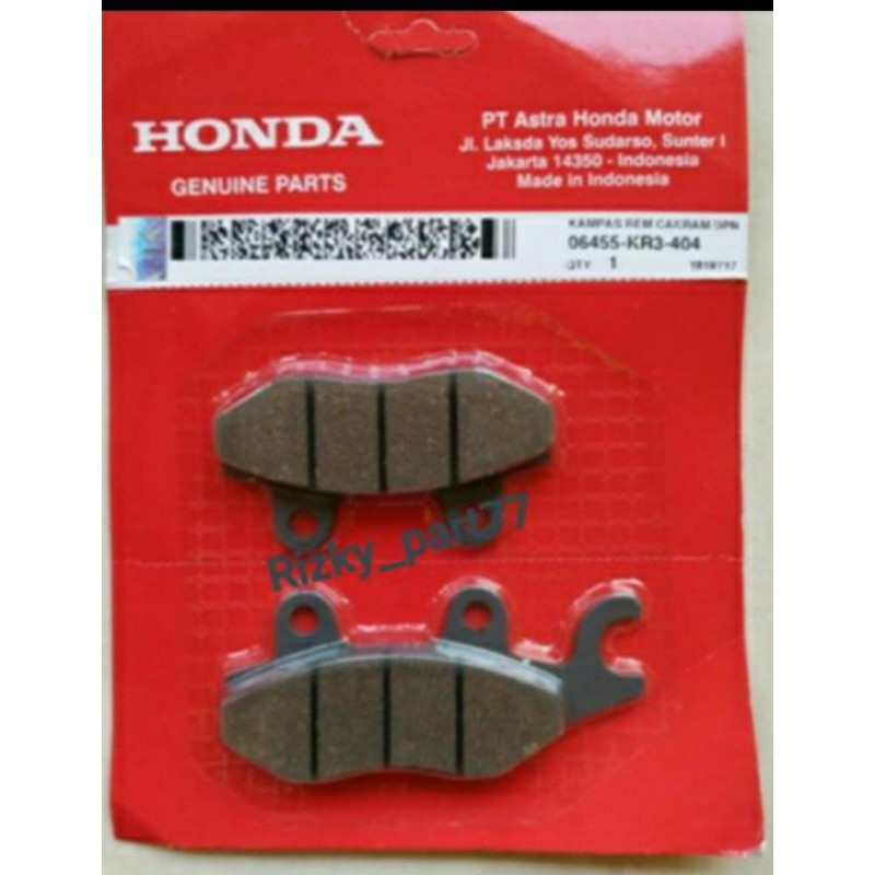 KAMPAS REM DEPAN SUPRA LAMA, SUPRA X 125, KHARISMA, SATRIA FU KARBU (ORIGINAL AHM)