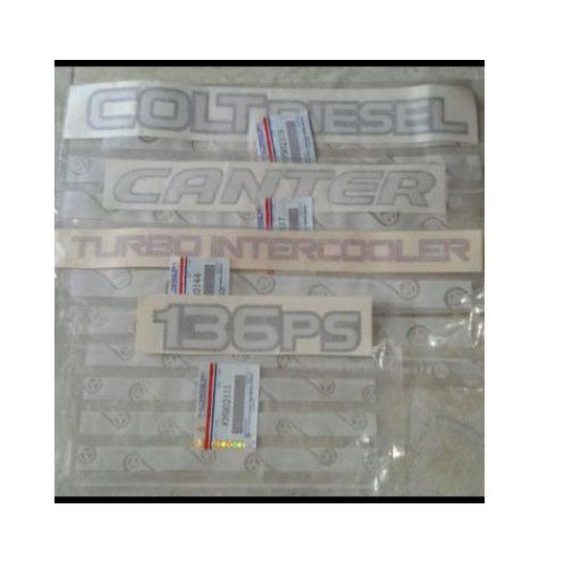 sticker/stiker ps136 canter turbo original 1set