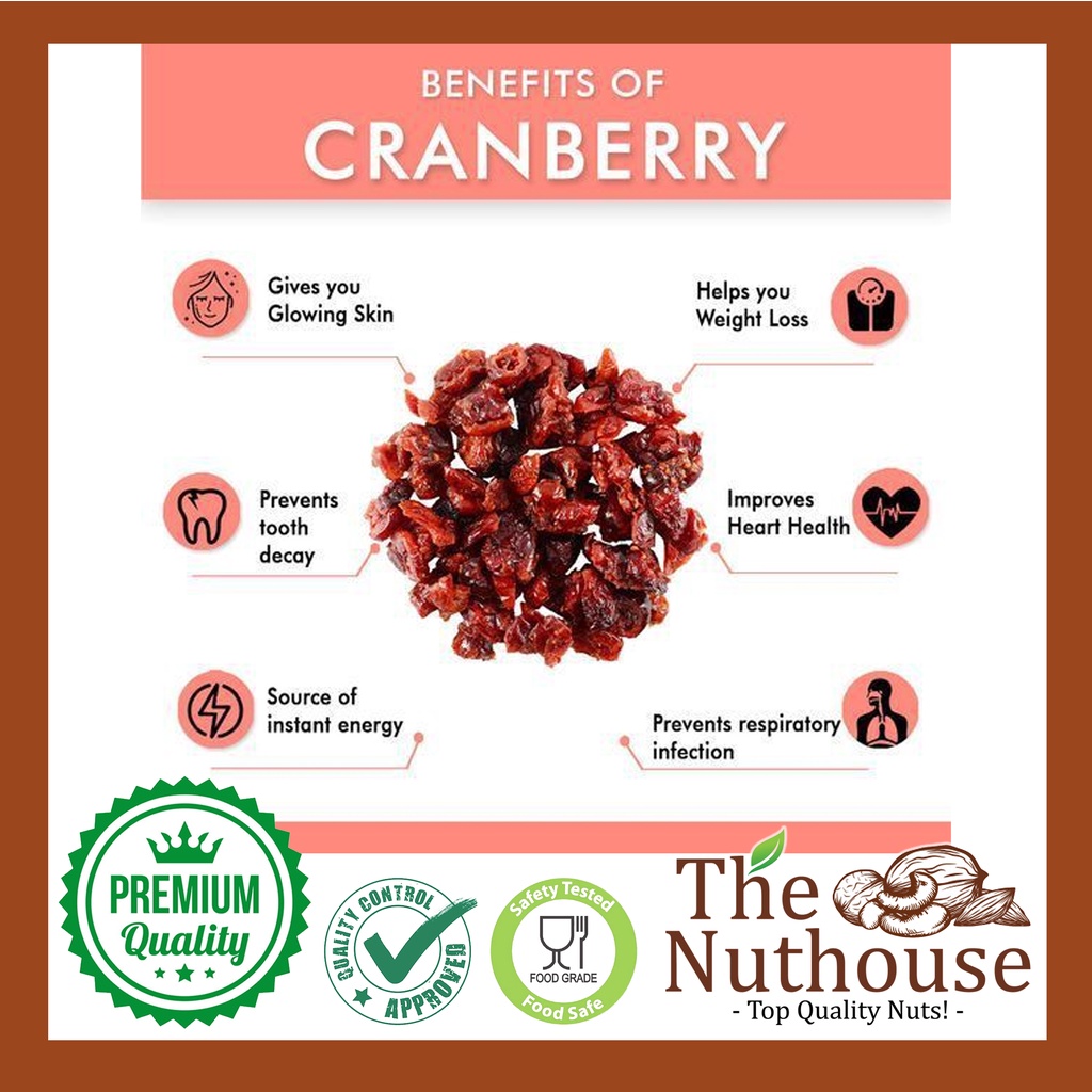 250gr Dried Cranberry / Buah Kranberi Kering [Organic Premium Fruits]