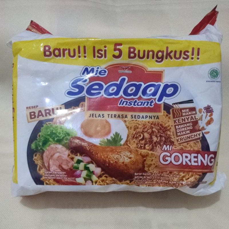 

Mie Sedaap Goreng 5x90gram Instant