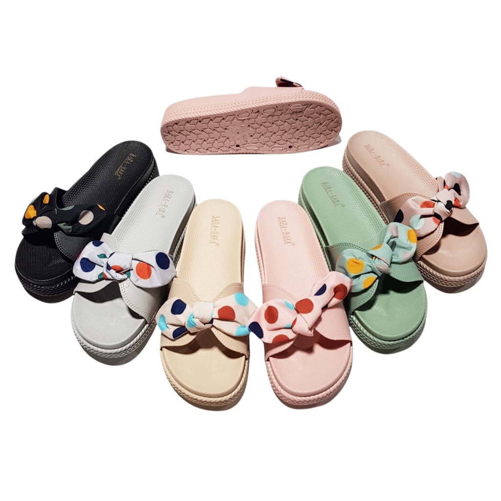 Bara~Bara Sandal Jelly Karet Wanita Kokop Pita Polkadot JSL895V-37 (AM4)