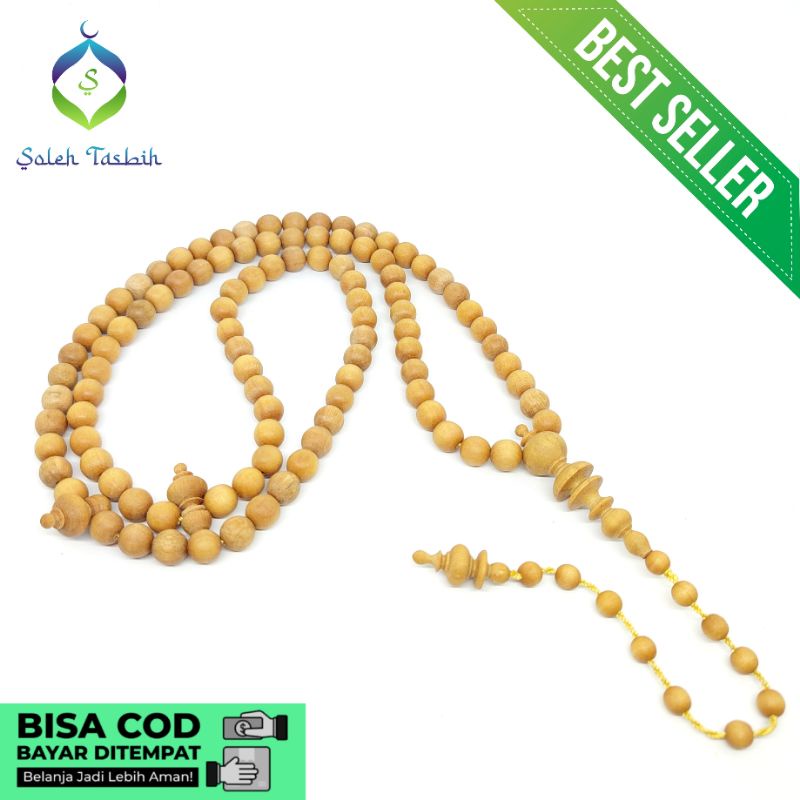 Tasbih Kayu Cendana Size 8mm, Motif Bulat_Cendana Wangi Alami