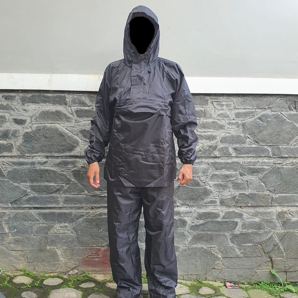 [160] JAS HUJAN PRIA/WANITA BAHAN MICRO/JAS HUJAN WARNA HITAM