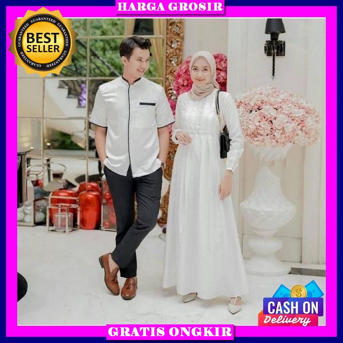 Rauna Gamis Couple Modern Seragam Keluarga Produk Terbaru Rauna Pride Baju Muslim Pasangan Suami Ist