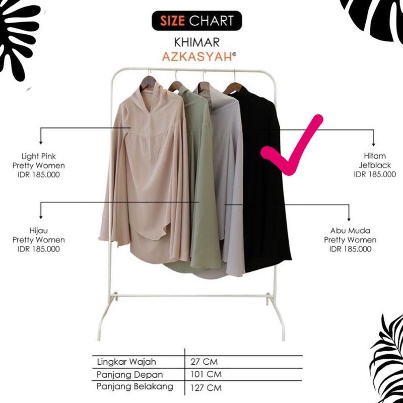 Preloved @azkasyah_official KHIMAR (warna hitam)