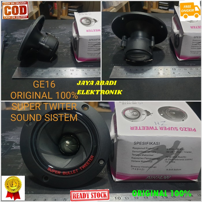ORIGINAL SPEAKER SUPER COBRA SPIKER SPEKER TWEETER TWITER PIEZOO PASIF SPK MINI TREBEL SOUND SISTEM