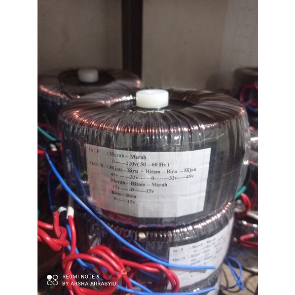 trafo toroid donat 10A CT 45V