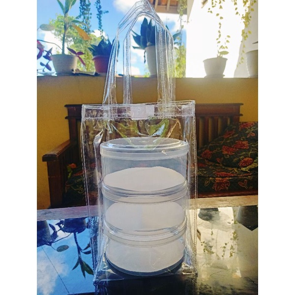 tas mika transparan goodiebag hampers toples cookies 500 gram 3 toples