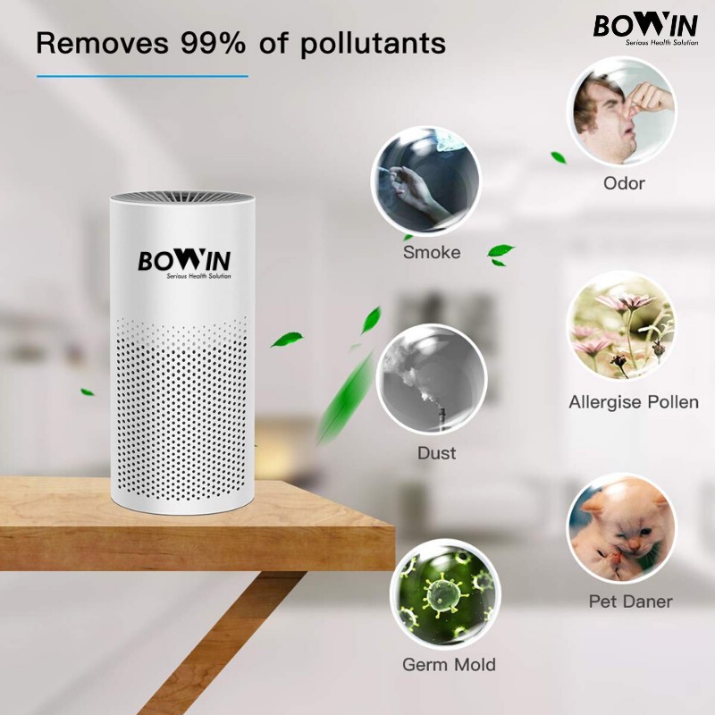 Bowin Air Purifier -  Oxy Mini  (3in1 True HEPA, ANION, Karbon Filter)