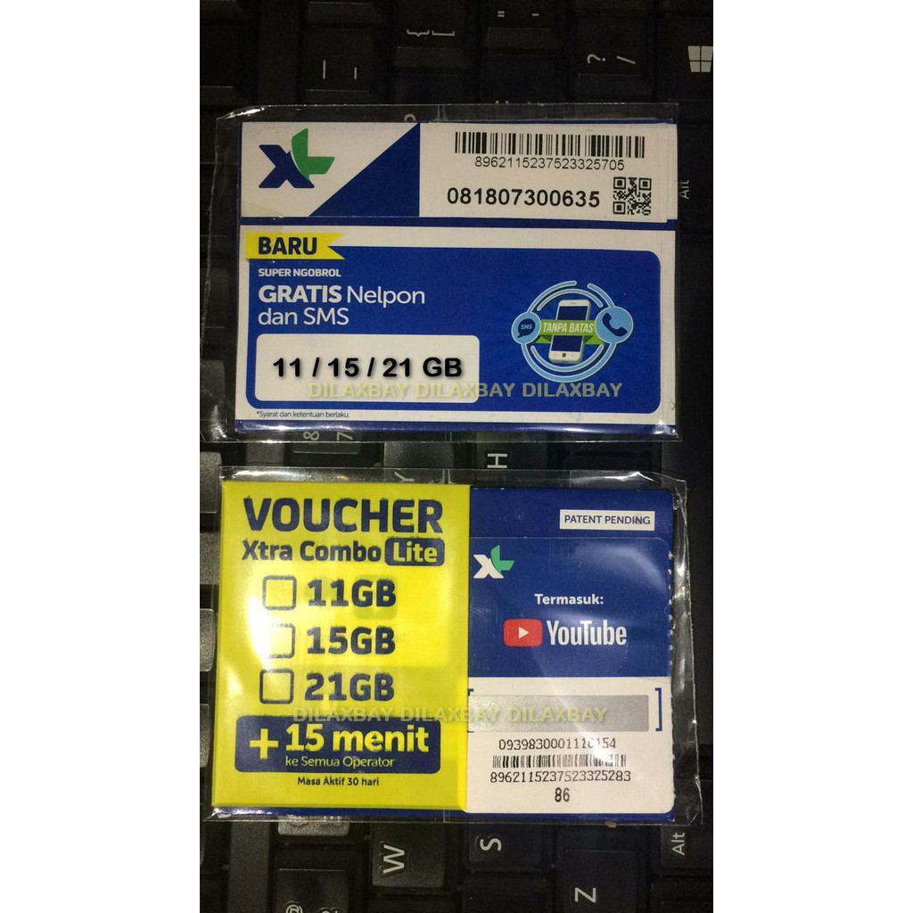 SP XL Hybrit 11GB 15GB 21GB 0819 7755 xxxx Nocan Nomor Cantik Perdana Xtra Combo Lite 11 15 21 GB