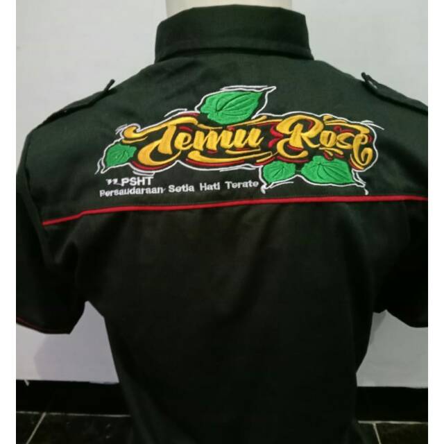 HEM PSHT LENGAN PENDEK TEMU ROSE NAGATA BORDIR KEMEJA PSHT