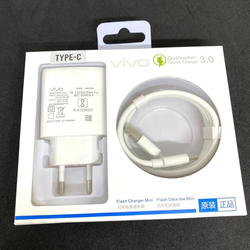 TRAVEL CHARGER VIVO V17PRO FOR MICRO DAN TYPE C SUPER FAST PROMO SEN