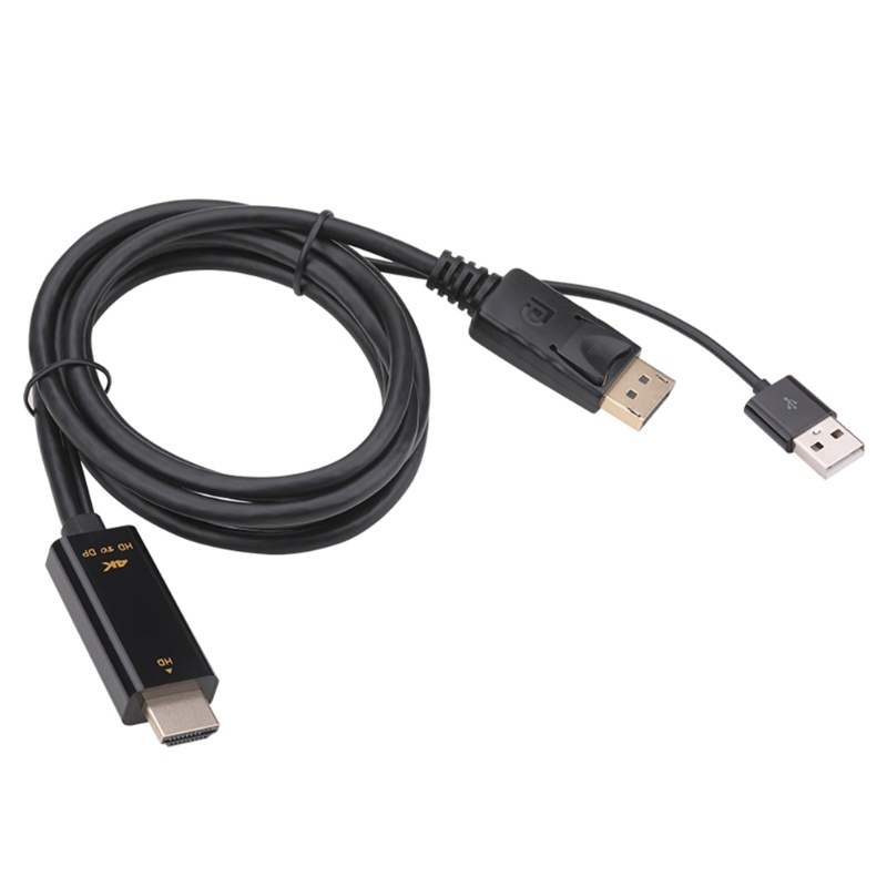 Btsg+usb2.0 Ke DP 1.8m 4K Kabel Data Extension Cable Dengan Power Supply Untuk Notebook/Proyektor