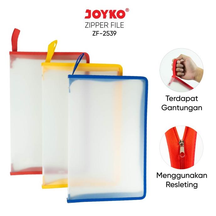 

BISA BAYAR DITEMPAT Zipper File Map Plastik Resleting Joyko ZF-2539 F4 FREE ONGKIR Kode 332
