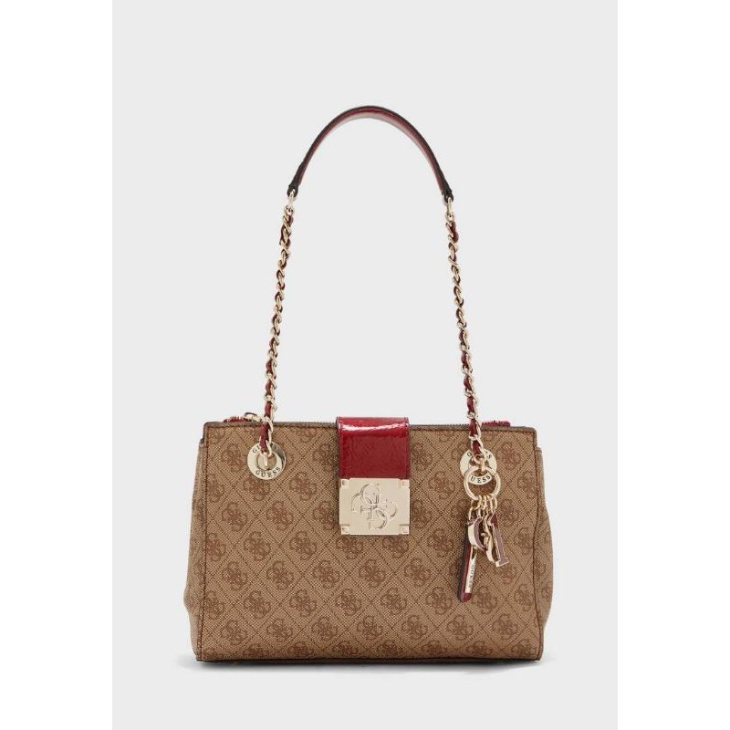 10.10 SALE | GUESSS LOGO CITY SOCIETY SATCHEL - Handbag