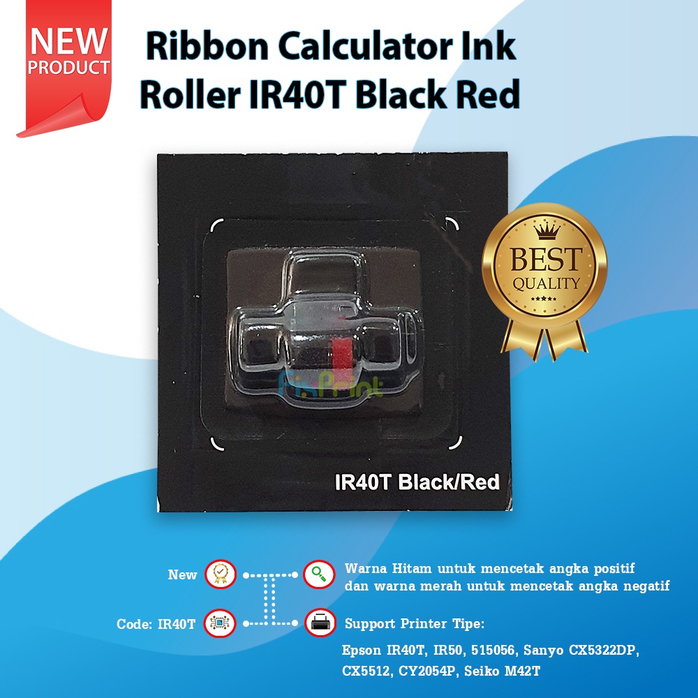 Ribbon Calculator Ink Roller IR40T Black Red Tinta Kalkulator IR-40T B/R For K-Sio HR-110 2620 FR520