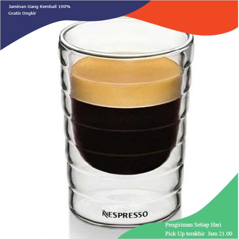 TD-DA1 Aldismala Gelas Cangkir Kopi Double-Wall Glass Nespresso Series 150ml