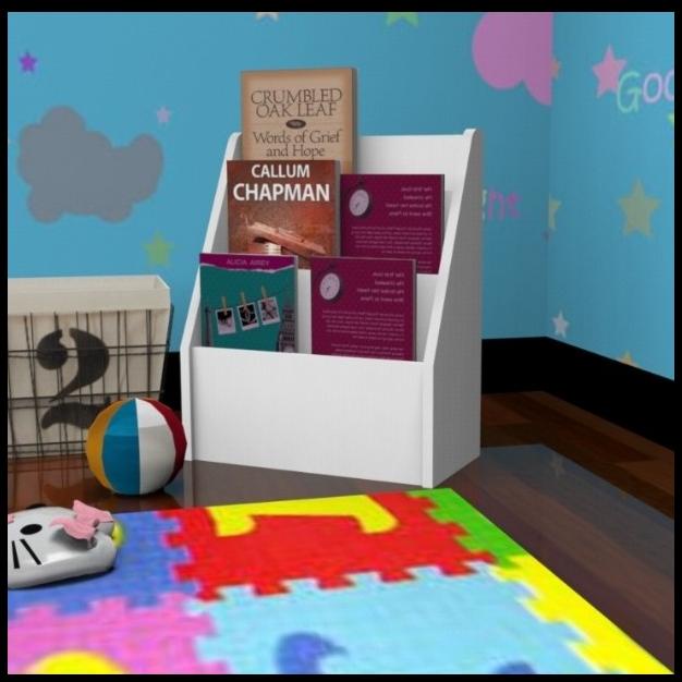 Rak Buku Anak 3 Tingkat / Rak Montessori / Rak Majalah Brosur /Rak Tk