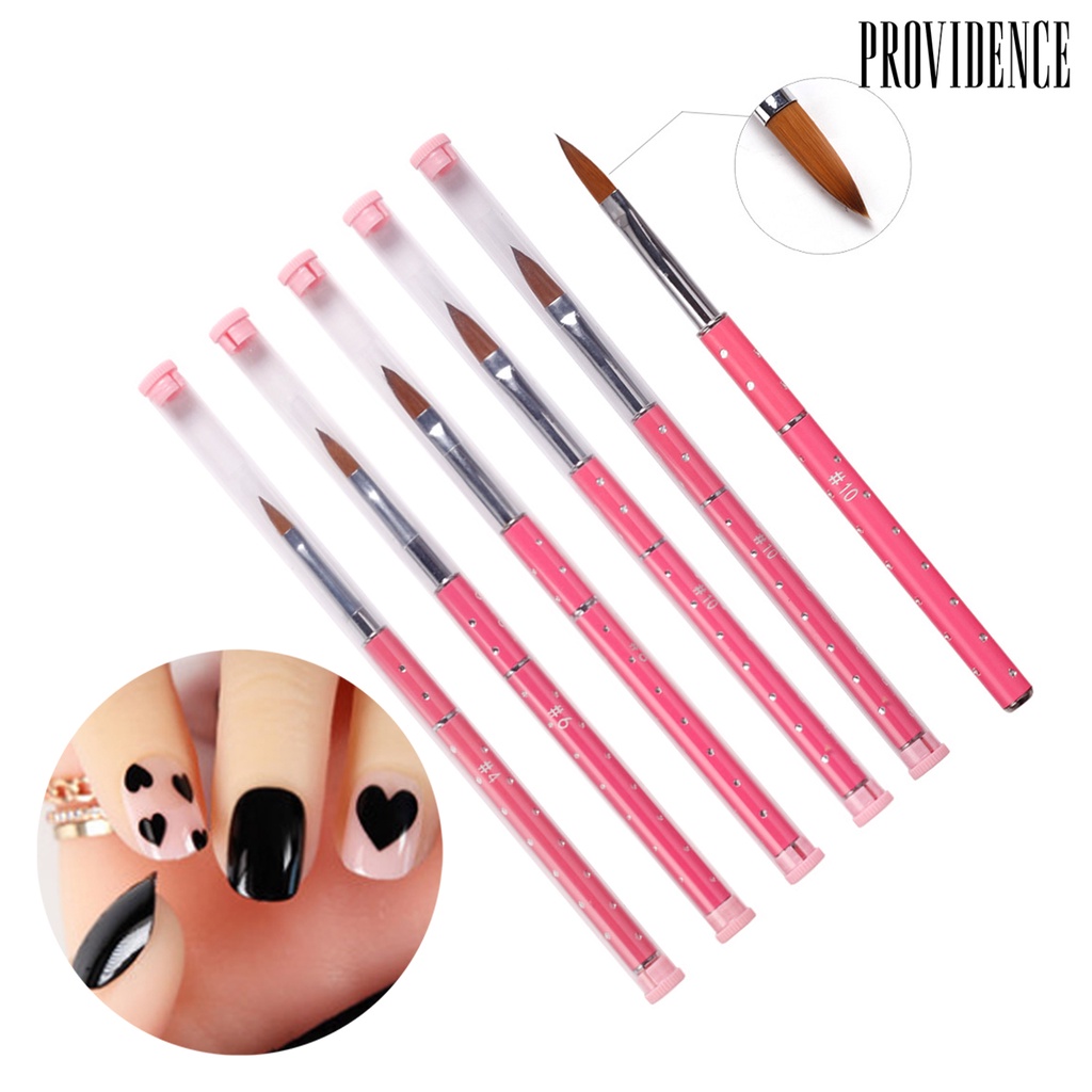 Providence Nail Brush Eco-friendly Flexible Bristles Nylon Wool DIY Manicure Brush Nail Art Pen Tool for Women