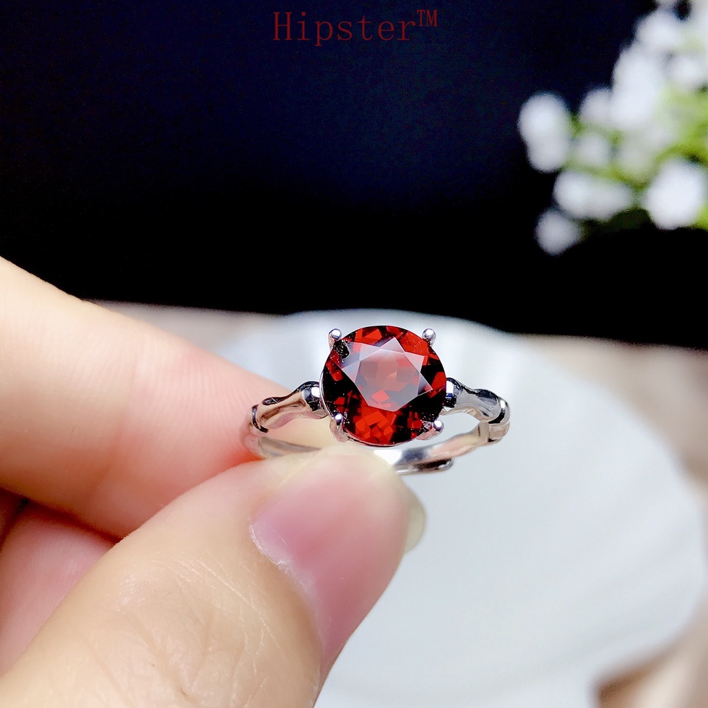 Hot Sale Fashion Creative Natural Ruby Adjustable Ring