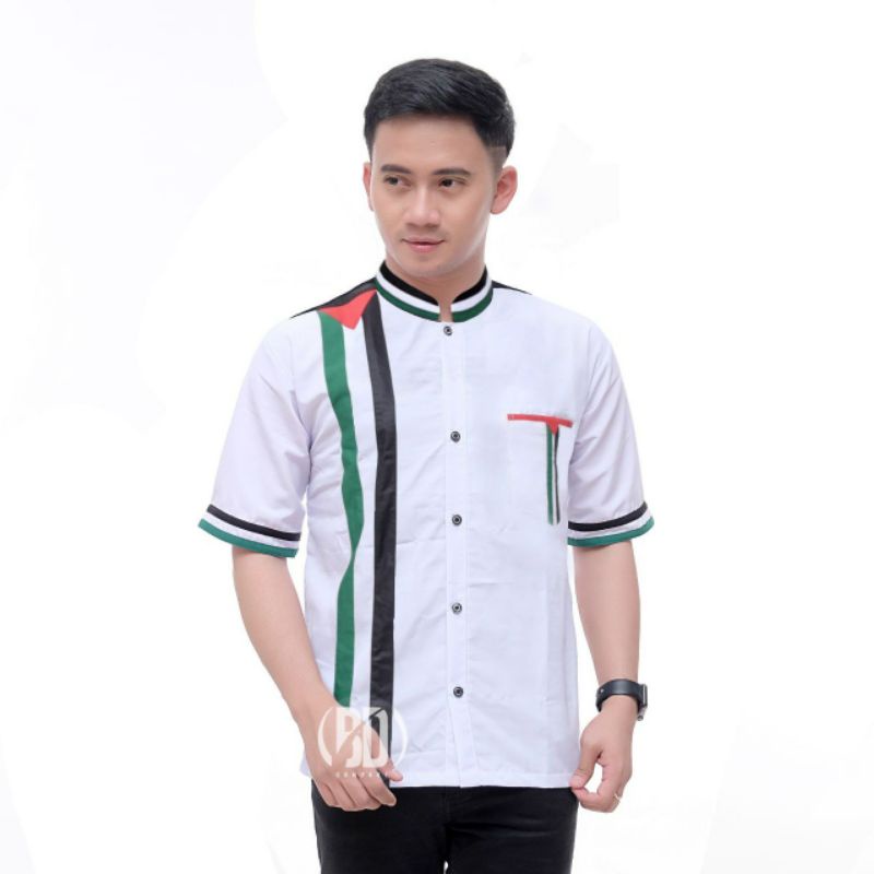 BAJU KOKO PALESTINA DEWASA || BAJU KOKO GUS AZMI SYUBBANNUL MUSLIMIN AZZAHIR-Tegak Pendek