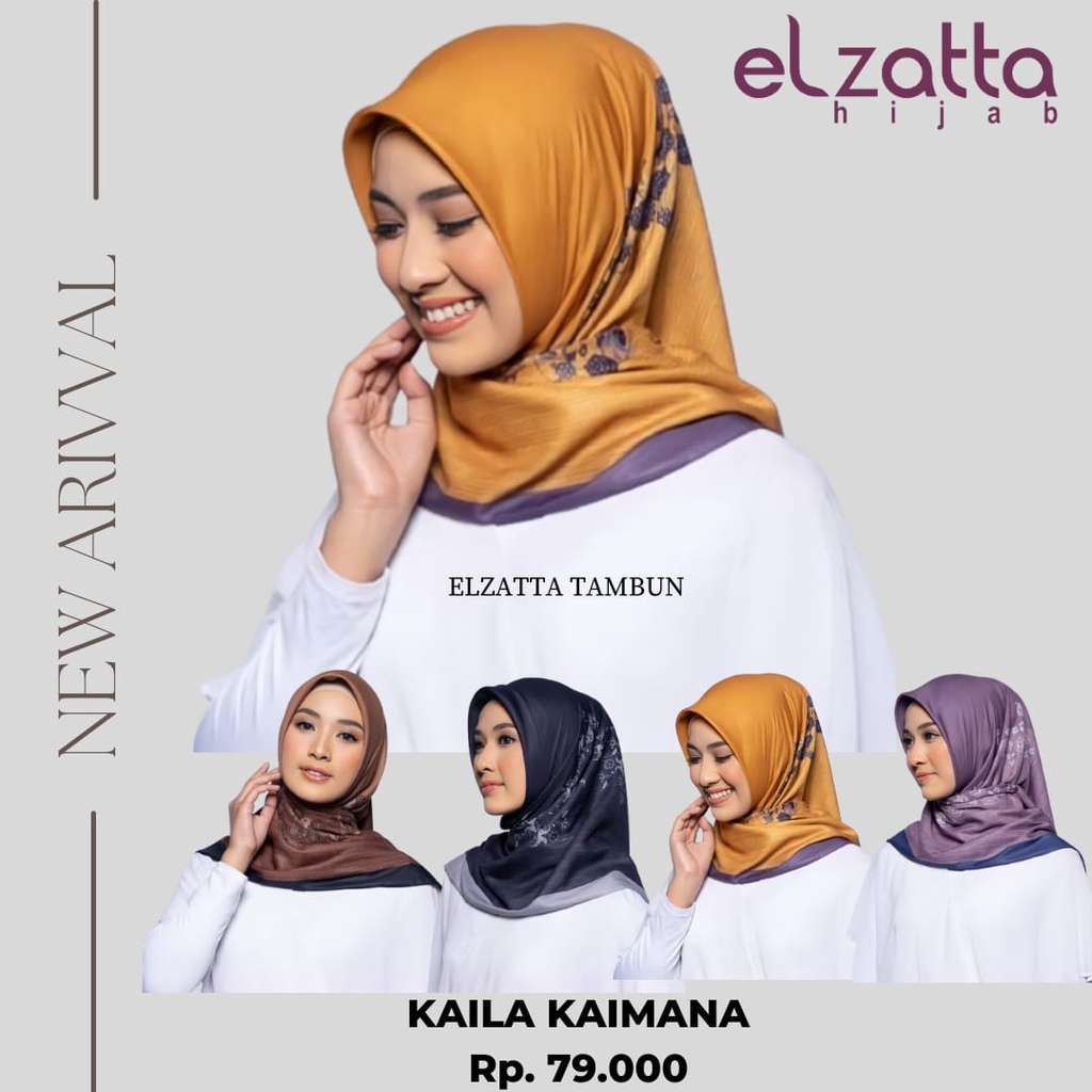 Elzatta Hijab Kerudung Segi Empat Kaila Kaimana Elzatta TERBARU