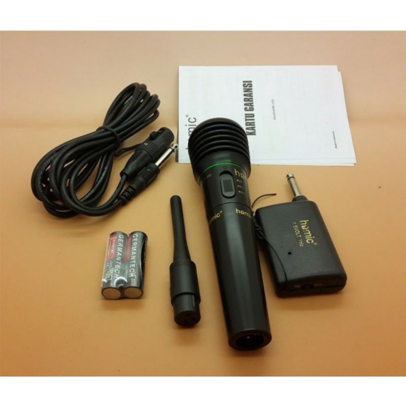 Mic Wireless Homic HM308 / Mic Karaoke Tanpa Kabel