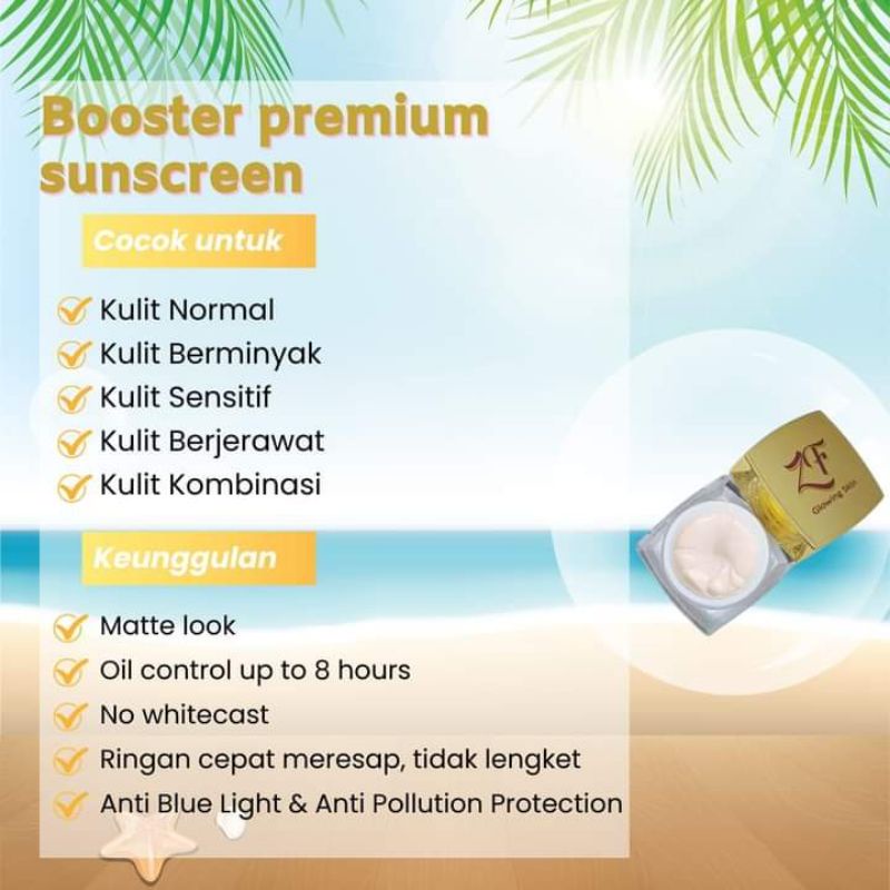 ZF GLOW Sunscreen Booster Premium 100%ORIGINAL