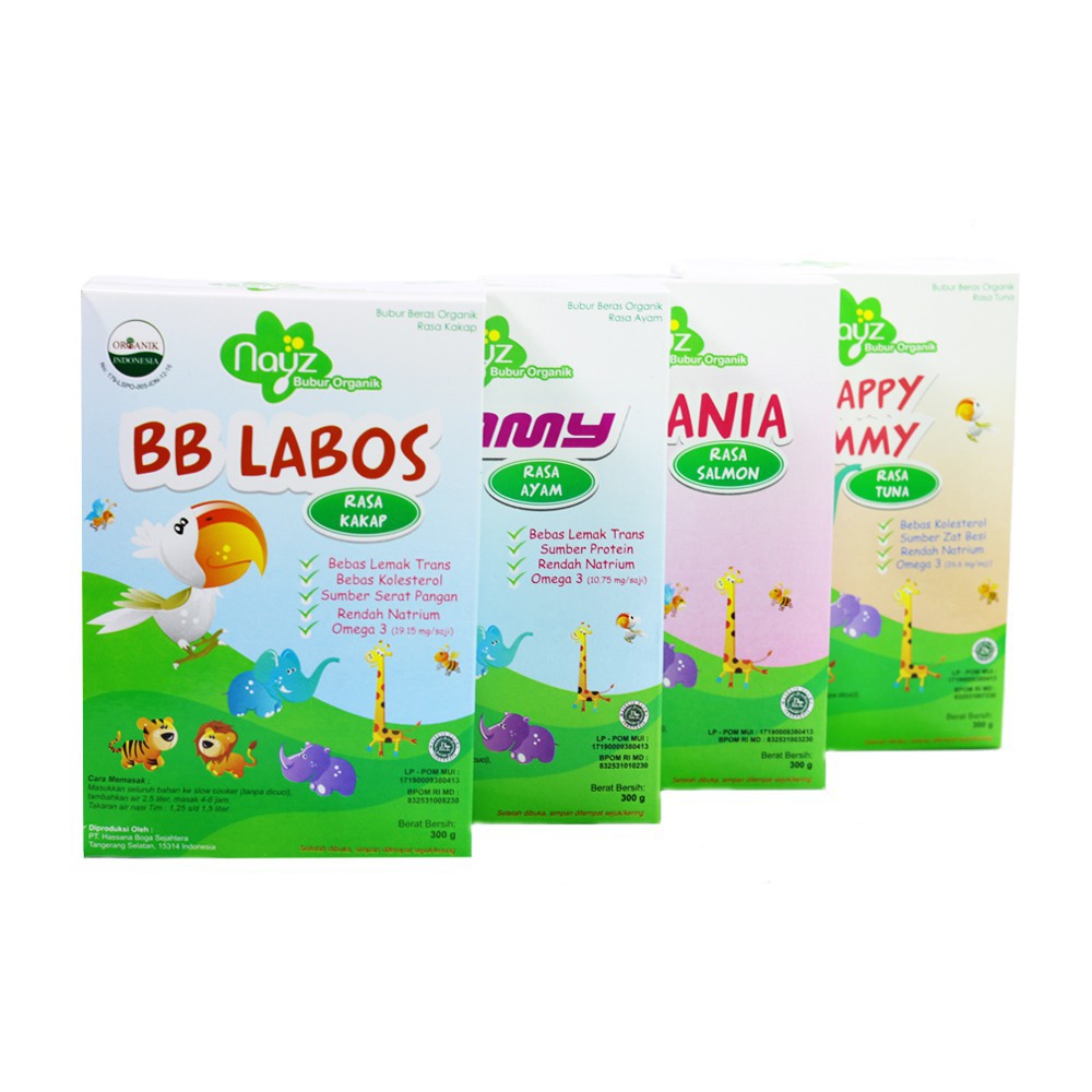 ORIGINAL! NAYZ BUBUR BAYI KEMASAN KOTAK BERAS ORGANIK / bubur bayi / bubur nayz / beras nayz / bubur  mpasi / mpasi bayi / beras mpasi / bb booster / penambah berat badan / penambah nafsu makan / HALAL / non msg / non gula / non garam / tanpa pengawet