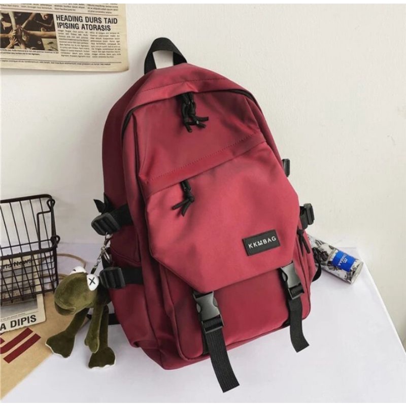 Tas Punggung Ransel Sekolah Tas Backpack Polos Fashion