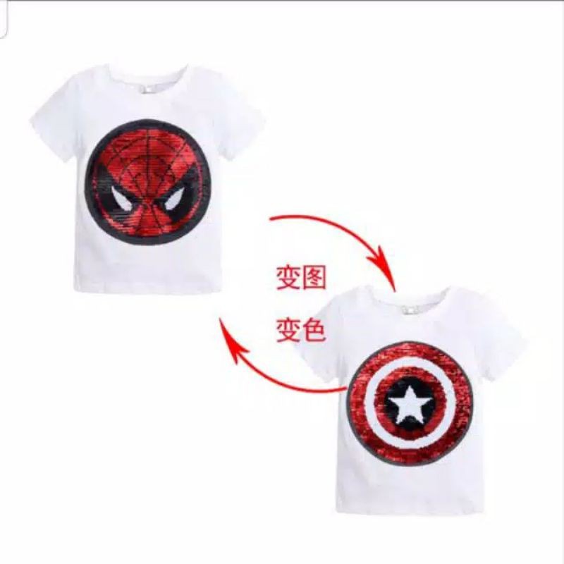 Kaos anak Spiderman/ Kaos spiderman/ kaos anak senguin