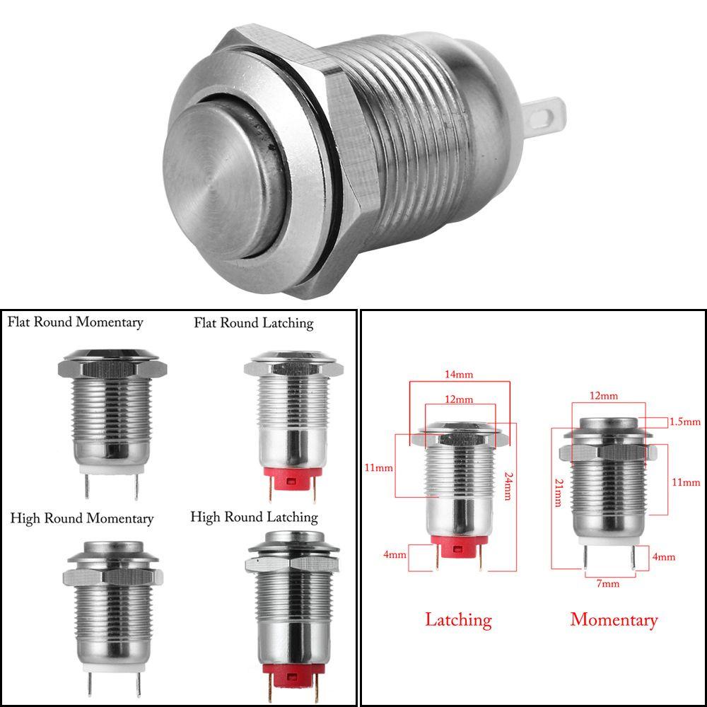 Pineapple Push Button Saklar Ring Metal 250V Latcing