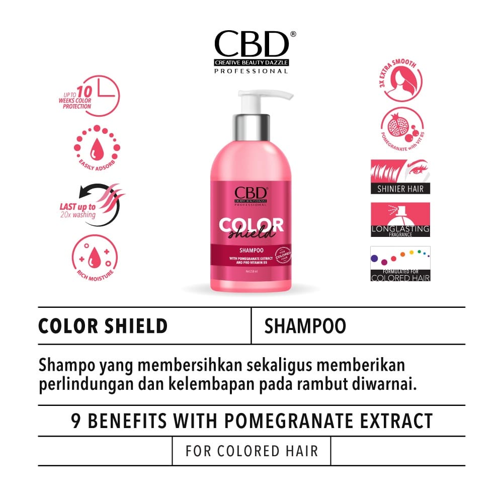 CBD Color Shield Shampoo 250ml (pink)