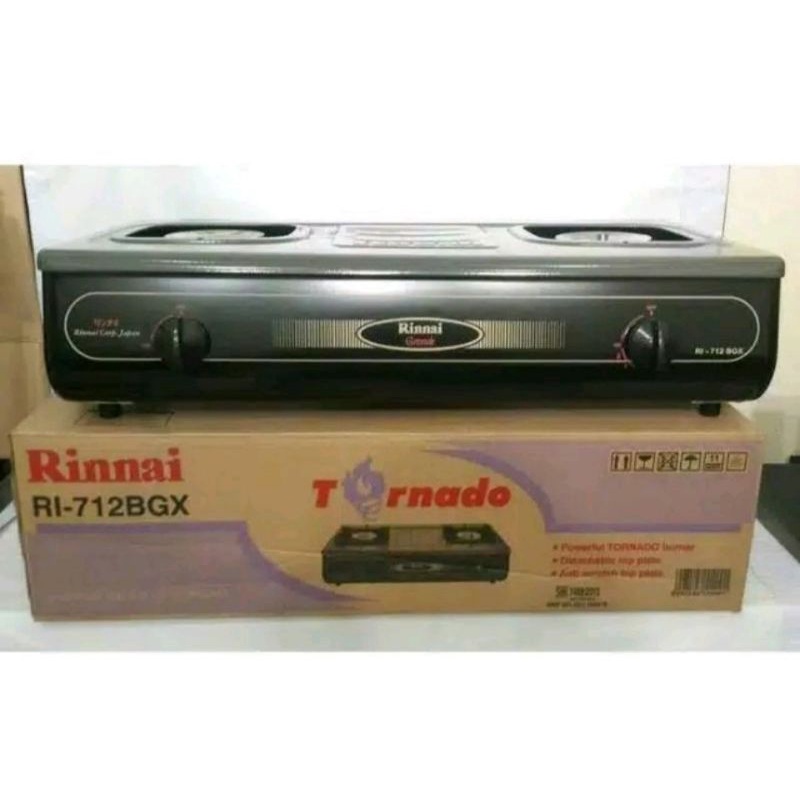 KOMPOR RINNAI RI 712 BGX 2 TUNGKU API TORNADO ANTI GORES