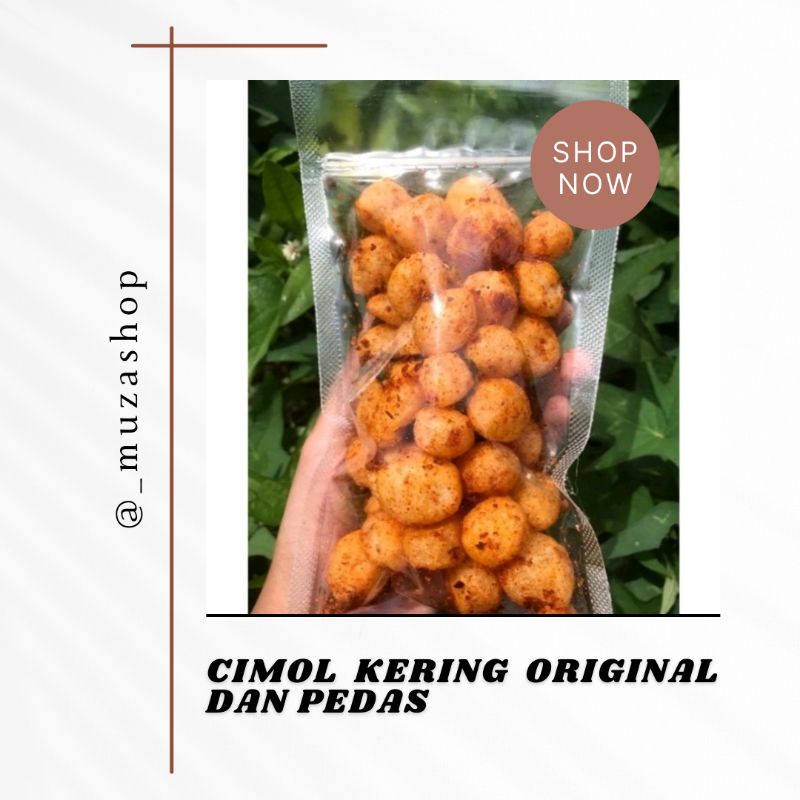 

Cimol kering original dan pedas