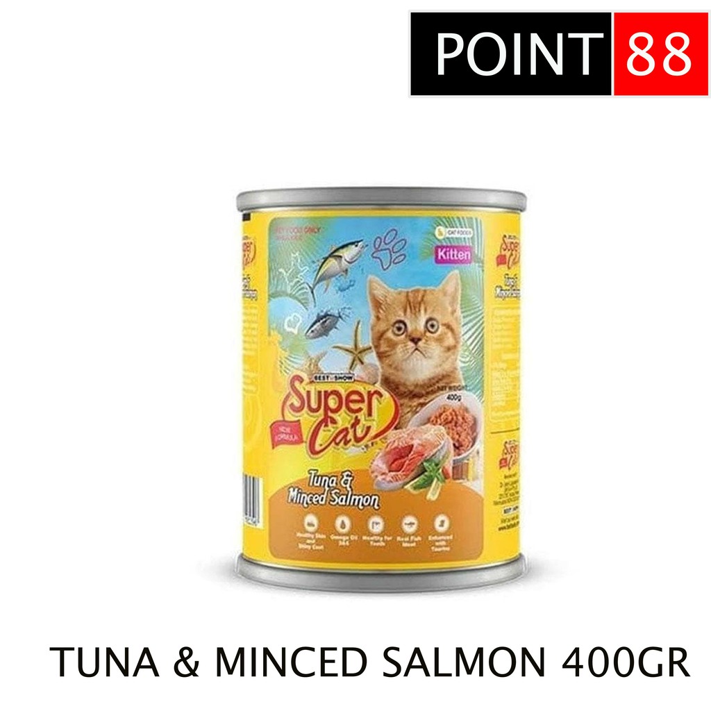 SUPERCAT Kitten Tuna &amp; Minced Salmon 400gr