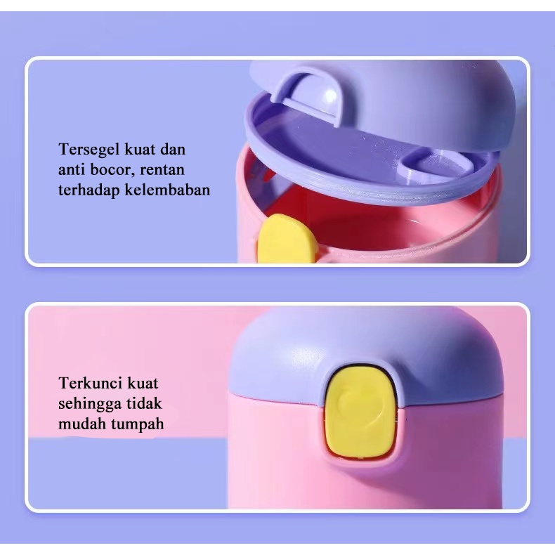 [1KG 8PCS] Babyland Tempat Kotak Penyimpanan Susu Bubuk Bayi Love Portable Kotak Makanan Pelengkap