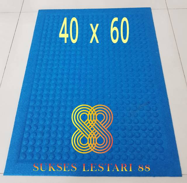 Keset Karpet Karet Full Bludru Anti Slip 40 x 60