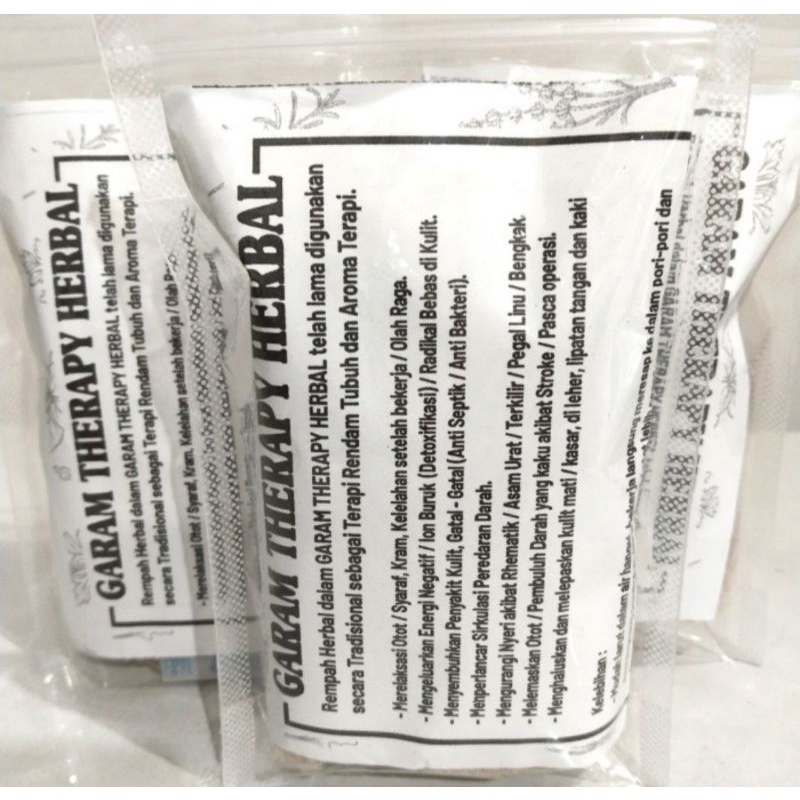 

GARAM THERAPY HERBAL Garam Herbal Releksasi Pemulihan Otot Syaraf Kram Kelelahan Bengkak Terkilir Stroke Operasi Asam Urat