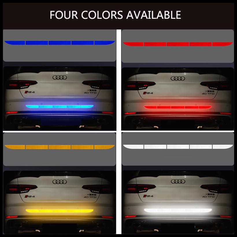 Blue NANO CAR REFLECTIVE STICKER WARNING STRIP TAPE TRACELESS PROTECTIVE TRUNK EXTERIOR LARATH grab