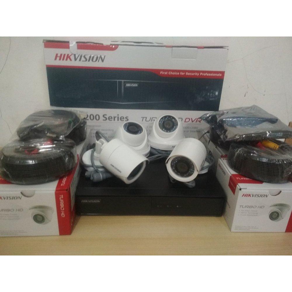 PAKET CCTV 4 KAMERA HIKVISION 2MP KOMPLIT HIKVISION SURVEILLANCE KIT Murah