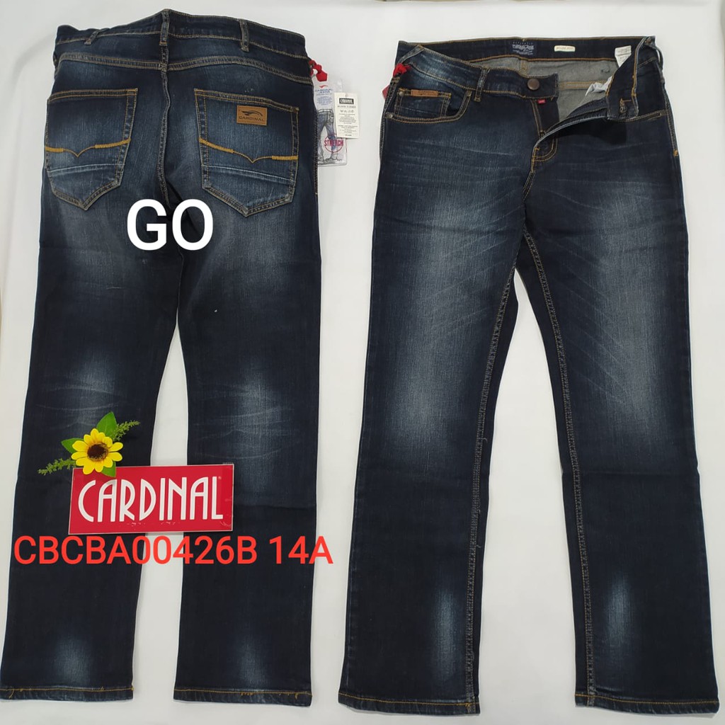 gof H 35 CARDINAL CBCBA Celana Panjang Jeans Reguler Fit Slim Fit Straight Slim Bawahan Laki-Laki