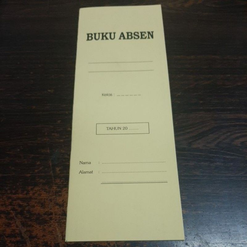 Buku absen kelas