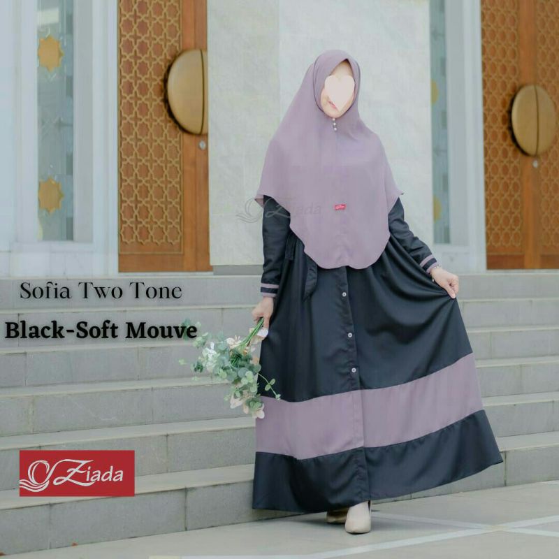 SOFIA dress two tone | By Ziada syar'i | Gamis Toyobo import  gamis kondangan busui friendly